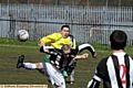 MY BALL . . . Michael Cheetham (back), of Royton Town, challenges Walshaw's Luke Chapman during their Manchester League Premier Division clash.