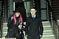 A FREE MAN . . . Neil Carr leaves court with defence lawyer Marsha Myers 
