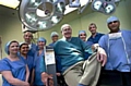 John Farrell with Mr Riza Ibrahim, consultant vascular surgeon at The Royal Oldham Hospital. 