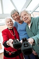 Oldham’s Golden Girls Elsie Harrop, Sandra Craddock and Eva Gregory