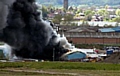 EVENING Chronicle reader Amy Matthew captures the drama of Saturday’s blaze with this shot showing the billowing smoke and flames engulfing the building. 
