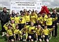 WINNERS: CHADDERTON Park under-12s Eagles celebrate collecting the County Cup. 