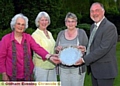 SHEILA Cooper (extreme left) helped Saddleworth to win the Centenary Plate. Also pictured, from left to right, are her team-mates, Jenny Knight and Joan Warren, and Chronicle director Bernard Stone. The other team member was Kay Orme. 