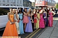 THE girls looking their best in their dazzling gowns. 