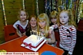 BIRTHDAY girl . . . Sophie (centre) with her friends and mum Tammie 