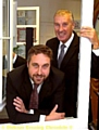 Michael and his father Robert in the new showroom 

