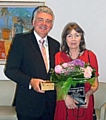 FAREWELL . . . Steve Lowe and his wife Kath 