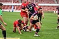 FOUND THE GAP: Danny Whitmore scoots in to score Oldham’s fourth try in the first half.