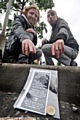 POUND plan . . . Dom Corbett (left) and Ben Saggerson 