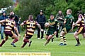 JORDAN Hanley of Oldham St Anne’s takes the ball forward