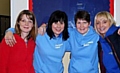 DELIGHT: Liz Harris (left) with fellow coaches Debbie Chapman, Jo Knighton and Julia Brown. 