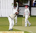 FAMILIAR FACE: bowler Saeed Wasif (left) will be up against his former Oldham team-mate Chris McDonnell on Sunday. 