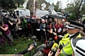 REPORTERS descend on Shaw: Assistant Chief Constable Heywood talks to reporters from national and international media. 