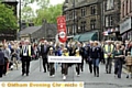 COMING through the crowds... are Kilngreen Church and Diggle Band. Picture: CHRIS SUNDERLAND