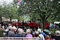 GREEN AND PLEASANT LAND ... the idyllic setting that sums up the whole band contest ethos — Dobcross Youth Band playing at the Dobcross contest 
