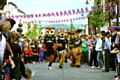 CHADDY the Owl (left) takes on the opposition in the great Jubilee mascot race — one of many fun-filled events during the Yorkshire Street party. Check our ‘buy a phot’ tab for many more of Tony Miller’s pictures from the party 
