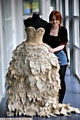 Catherine and her amazing paper dress. 
