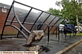 Vandals ripped up this new bike rack 
