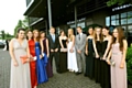 ARRIVING in style . . . Newman College pupils at the Village, Ashton for their prom night 
