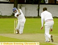 TAKE THAT: Hasnain Abbas hits out against Danny Taylor. 