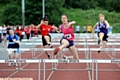 WORK ETHIC: Emma Burman wins Year 10 hurdles for Crompton House.
