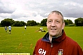 OLDHAM Hulmeians boss Geoff Howard at a training session. 