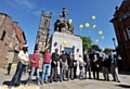 Silent protest at Oldham War Memorial 
