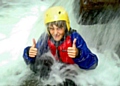 GETTING soaked . . . Ged Greaves 
