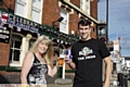Sandra Lindley with boxer John Newell at the wan’s reopening