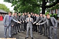 Here come the boys: the lads showcase their suave style 
