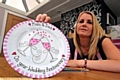 Amanda Kilbride with one of her designs 
