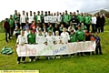 we’ve made it . . . members of Glodwick pose for a picture at the Warren Lane club after completing the sponsored walk, run and bike ride. 