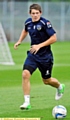 FIGHTING FIT: Athletic defender James Tarkowski, in training at Chapel Road. 
