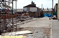 Buckley Street yesterday, where demolition and clean-up work continues 
