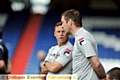 TALKING TACTICS: Athletic boss Paul Dickov and his assistant Gerry Taggart. 