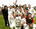 AT LAST . . . Delph celebrate after winning the Sykes Cup. 