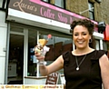TUCK in: all smiles for Lucia outside her new business in Market Street, Shaw. 
