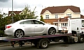 A car is impounded by police 
