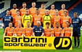 Oldham Athletic youth team: Carlton McIntosh (back row, left), Luke Wandless, Joe Cooper, Jack Truelove, Joe Edwards, Kyle Hardman. Anthony Gray (physio, centre, left), John Pritchard, Luke Simpson, Tomos Clarke, Joel Coleman, Jack Poxon, Haydn Foulds, Mick Priest (coach). Danny Gosset (front, left), Will Kinder, Tomos Jones, Tony Philliskirk (head of youth), Michael Brewster, Chris Sutherland, Jordan Bove. 
