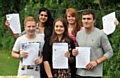 Hulme high-flyers: (from left) Harry Milnes, Rea Patel, Sophie Dunne, Sarah Kent and Daniel Mills 
