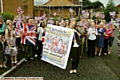 MAKING THE NEWS... Nicola White with a giant front page of the Oldham Chronicle reporting her Olympic success. 
