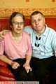 DOG-ATTACK victim Susan Whitehill and her partner Peter Lord 
