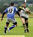 ANDREW Burgess, of Oldham St Anne’s ‘A’, in action against Rochdale Mayfield 'A’. 