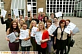 PUPILS at Royton and Crompton celebrate their success 
