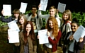 RESULTS joy: from left, Richard Hughes, Jennifer Barber, Meghan Gleeson, Aamir Khan, Danielle Tierney, Jamie Taylor, Eleanor Prince, and Tania Alim 
