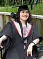 DEGREE success: Charlotte at her graduation 
