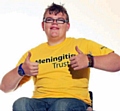 INSPIRATIONAL . . . Alex shortly after being chosen as a Meningitis Trust Young Ambassador 