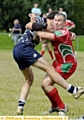 WATERHEAD’s Craig Highton tries to push away a Lions opponent. 
