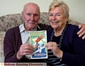 FINDERS keepers: former United ’keeper Jack Crompton and his wife Sheila show off the 1948 cup final programme and (below) the United team from that day 
