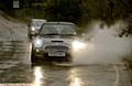 Heavy rain in Delph Road, Denshaw yesterday.  